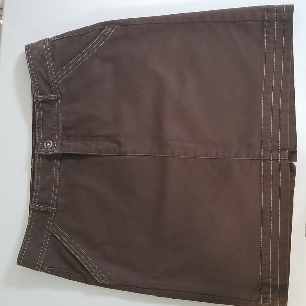 Brown Blue Jean Skirt